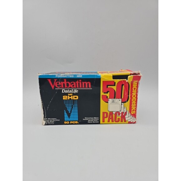 Verbatim Data Life IBM Formatted MF 2HD 3.5 Floppy Disks Microdisks Open Box 23 - Picture 2 of 5